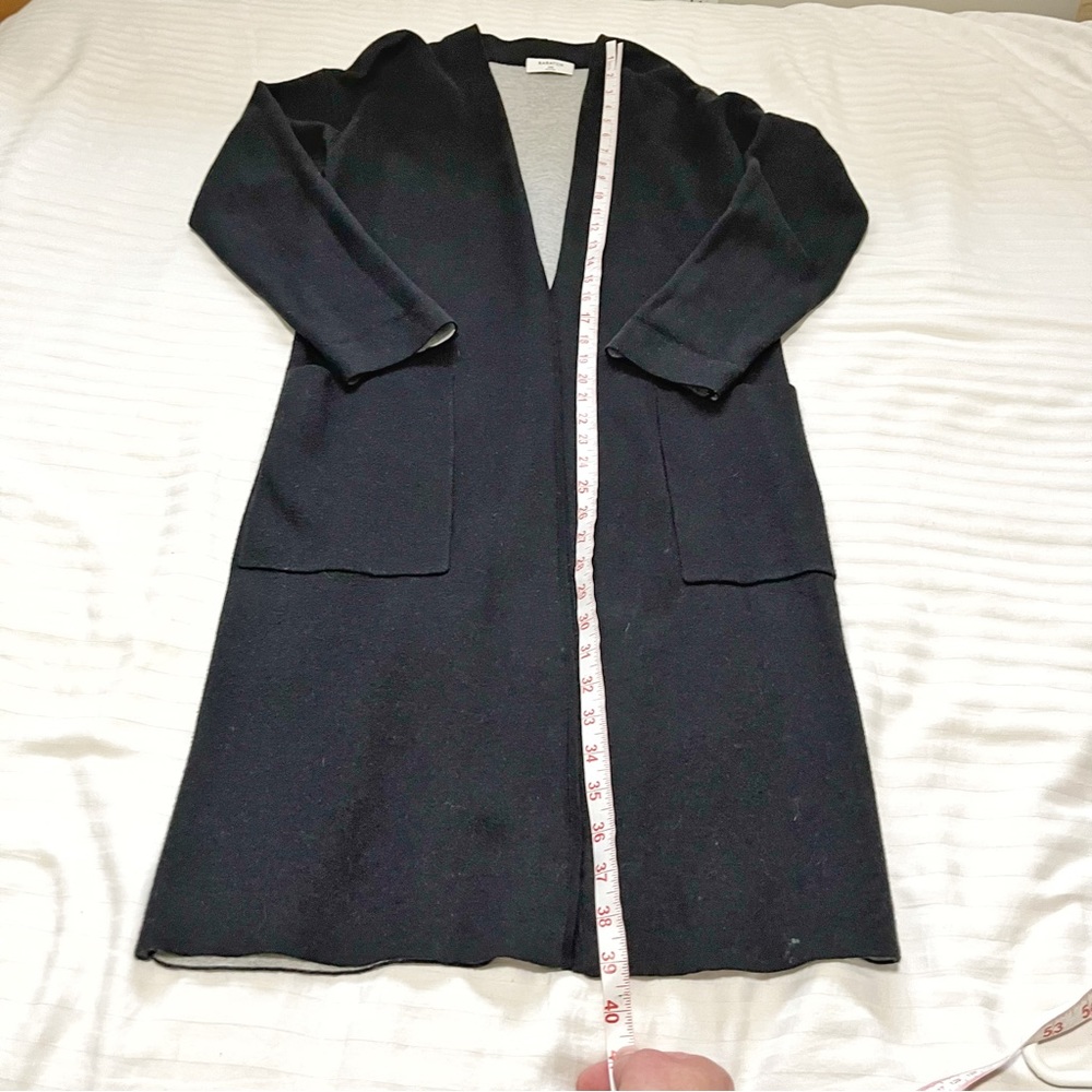 Aritzia Babaton Lance Long Line Wool Blend Cardigan Black / Grey size XXSmall - Picture 13 of 16